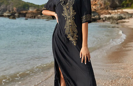 Indie Folk Embroidered Short Sleeve