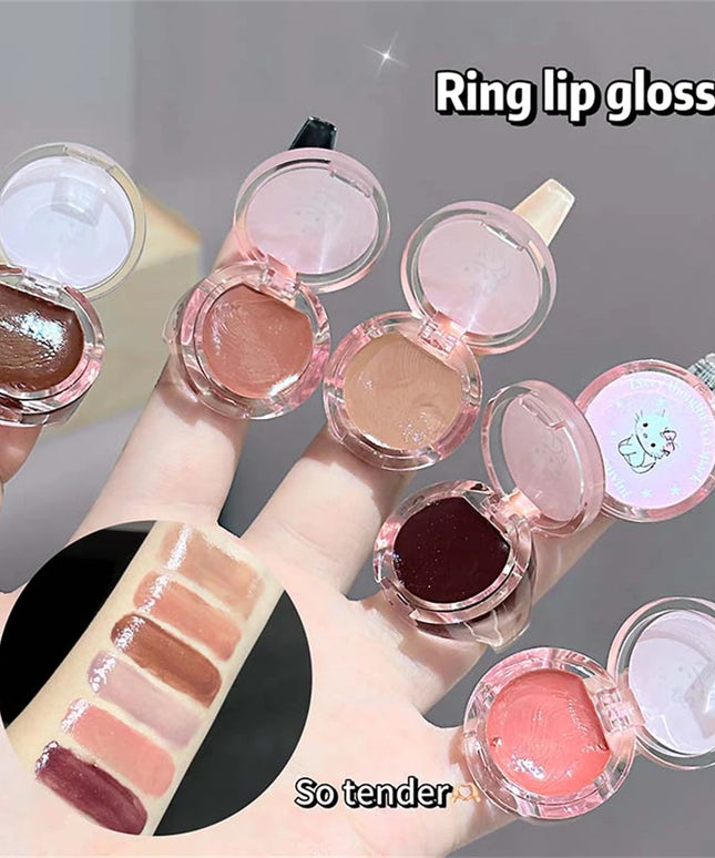 Korean ring kitten lip gloss Juicy Makeup Glossy balm.