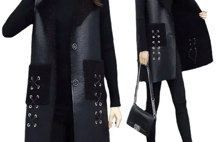 Leather Vest Long Coat