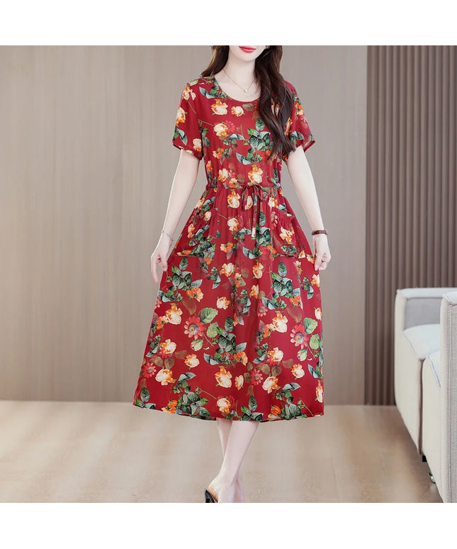 New Fashion Summer Dresses For Women 2025 Elegant Casual Short Sleeve