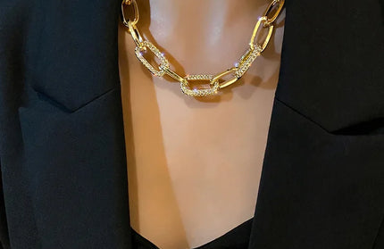 New metal thick chain necklace