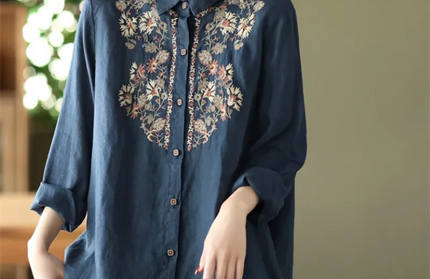 Retro Blouses For Women Shirt