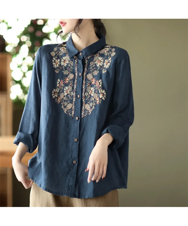 Retro Blouses For Women Shirt
