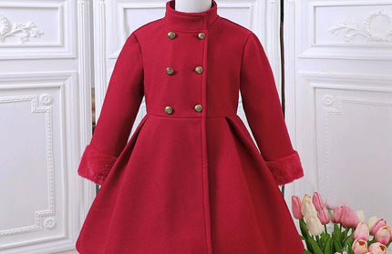 Coat with Hat Long Sleeve Knee-Length
