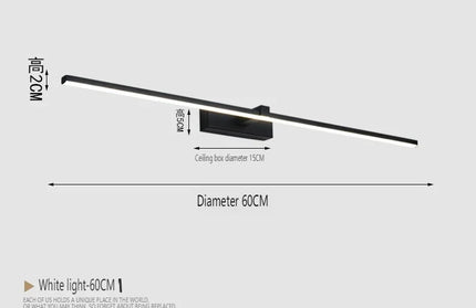 Modern Bathroom 100cm Mirror-front Lamp Led wall Light