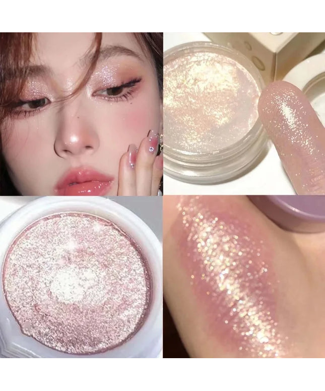 Monochrome Glitter Eyeshadow Gold Shining Brighten