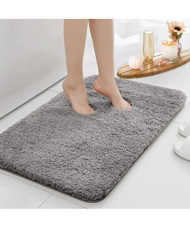 Bathroom Absorbent Mat - Non-Slip Floor Rug for Toilet Entrance