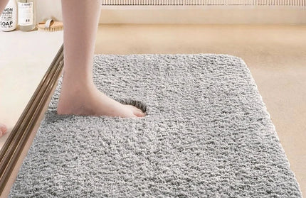 Bathroom Absorbent Mat - Non-Slip Floor Rug for Toilet Entrance