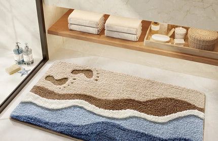 Bathroom Mat, Absorbent Anti Slip, Dirt Resistant Door