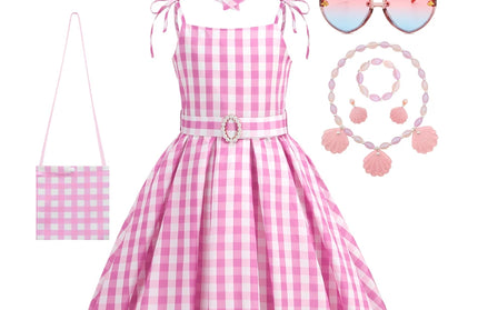 Pink Plaid Dress Halloween Carnival