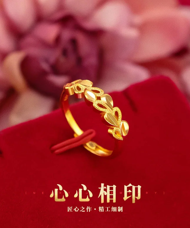 100% 18K Gold Jewelry ring