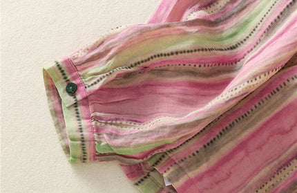 Long Sleeve Striped Blouse