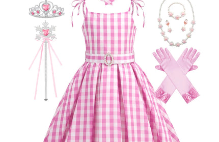 Pink Plaid Dress Halloween Carnival