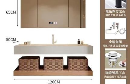 Bathroom Cabinet Slab Hot Bending Integrated Basin
