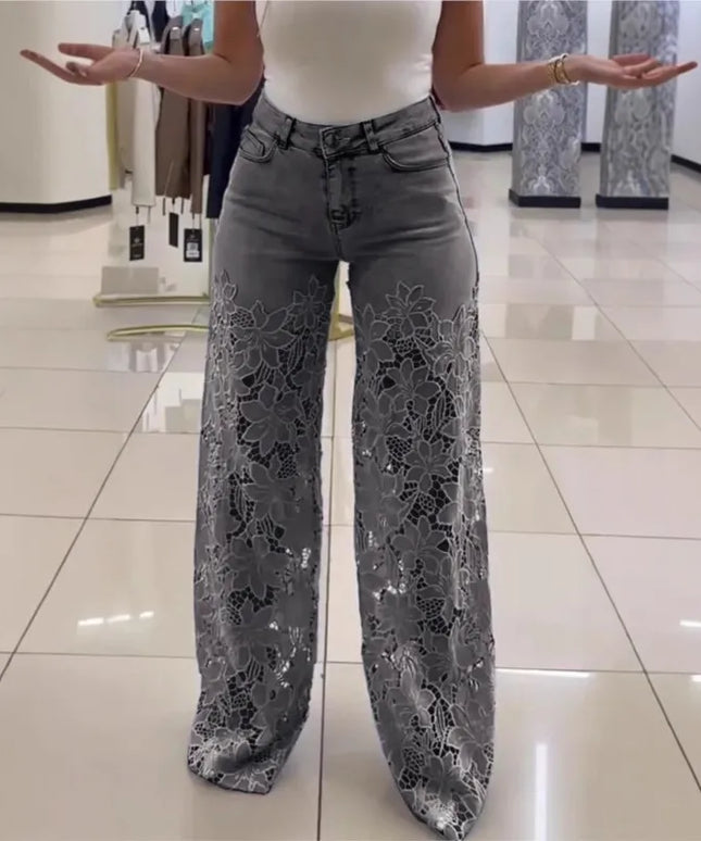 High Waist Lace Patchwork