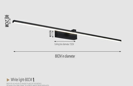 Modern Bathroom 100cm Mirror-front Lamp Led wall Light