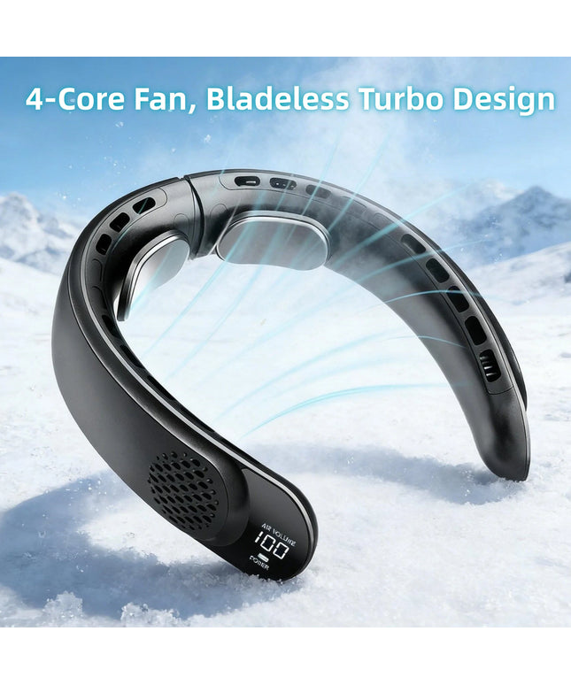 Portable Neck Fan 4 Turbo Neck Fan 4000mAh Battery
