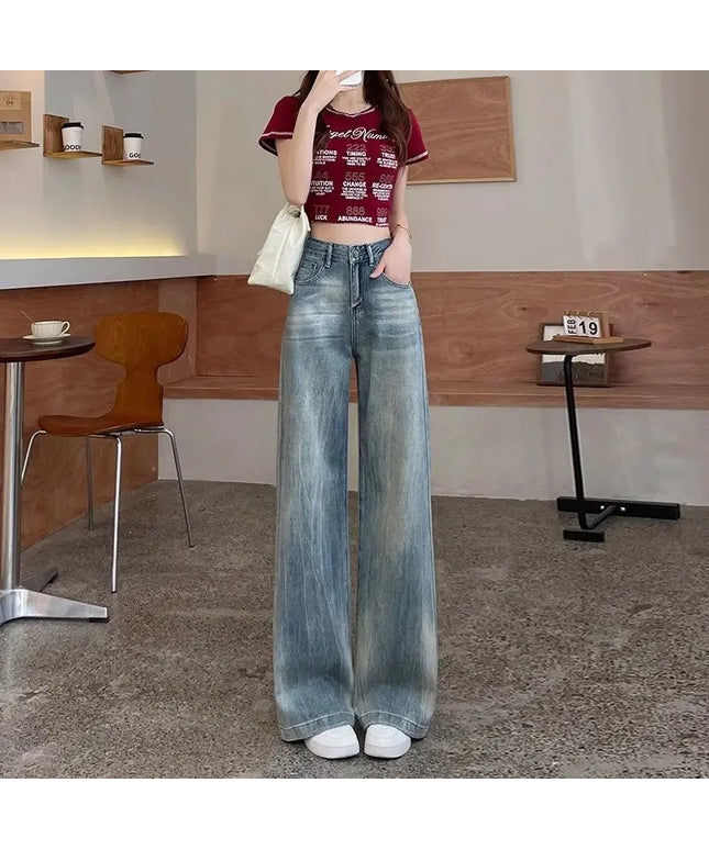Wide Leg Straight High Waist
