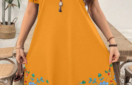 Summer Casual Floral Print Women's Mini Dress