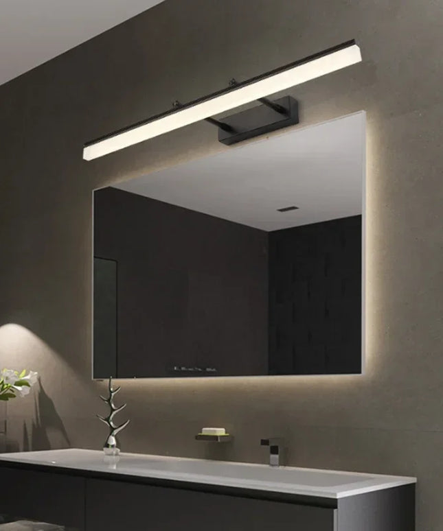Bathroom Mirror Front Wall Lamp Waterproof Anti-fog Retractable Sconce