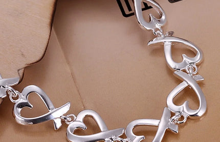 925 Sterling Silver Bracelets Cute Noble