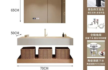 Bathroom Cabinet Slab Hot Bending Integrated Basin