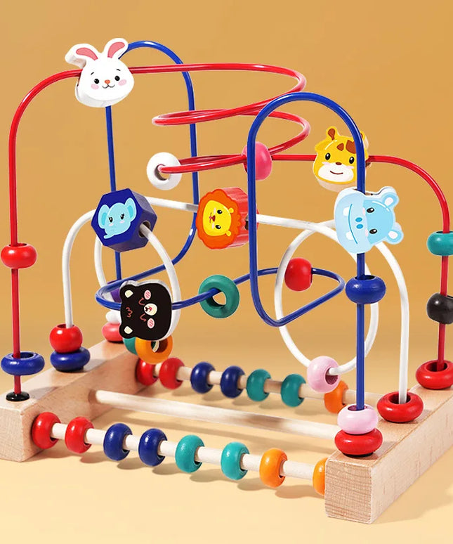 Wooden Toys Bead Maze Colorful Animals