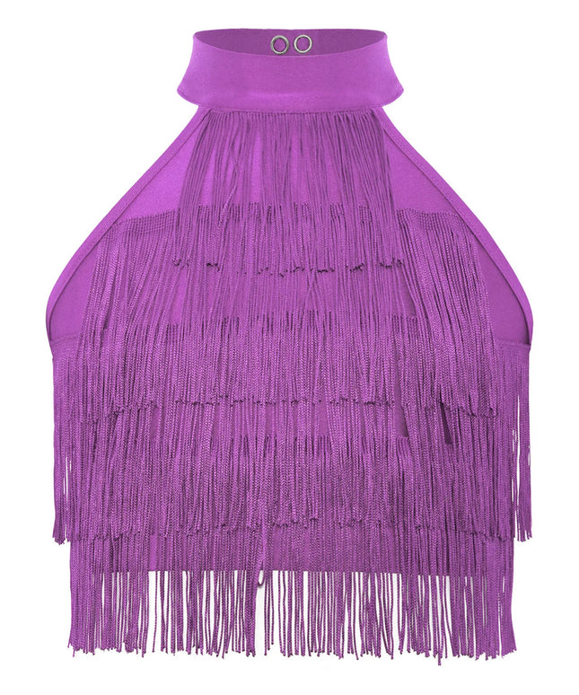 Girls Latin Dance Tassel Crop Top (Performance / Dancewear)