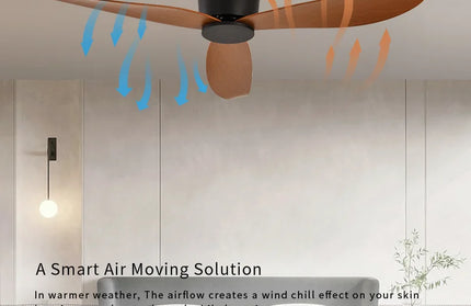 SOVE Ceiling Fan White Low Floor 17cm DC Ceiling Fan With Remote Control