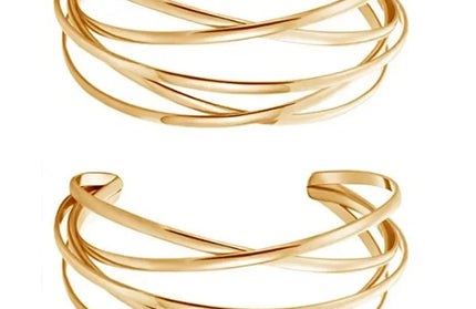 Alloy Round Chain Charms Cuff Bracelet