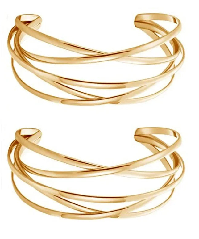 Alloy Round Chain Charms Cuff Bracelet