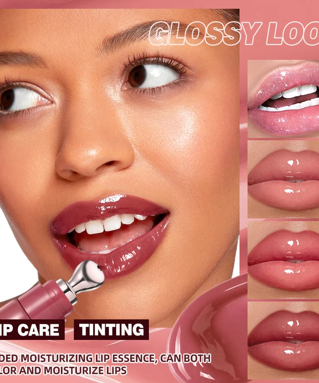 QIBEST Mirror Pearl Lipgloss Long Lasting Moisturizing Lipstick.