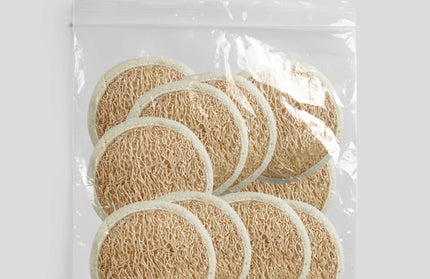 3/6/10 PCS（ Natural loofah puff ）Face Wash Puff