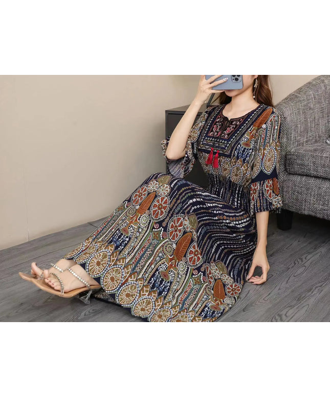 THHONE Summer Dress for Women Robe Maxi