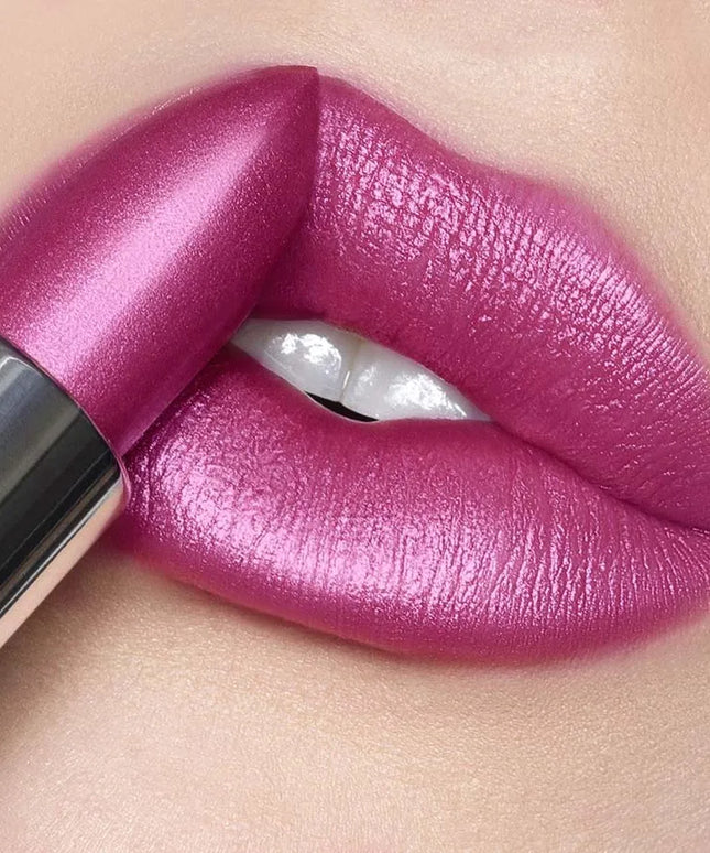 1 PC Red Metallic Lipstick Long lasting Glitter Lip Glaze.