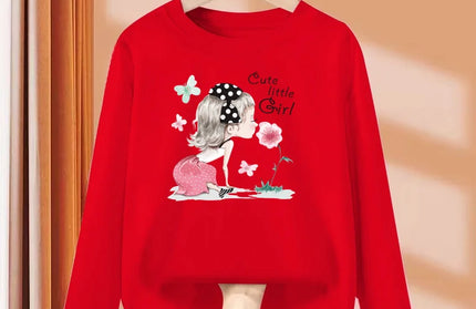 Girls Cartoon Autumn Long Sleeve T-Shirt