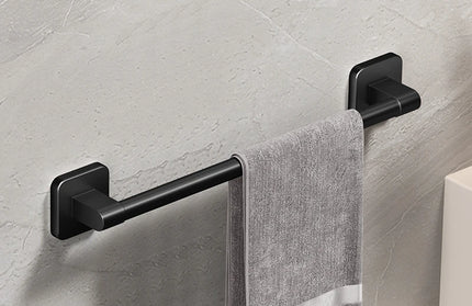 Bathroom Black Towel Holder Without Drilling
