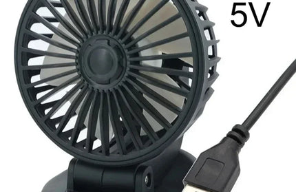 Car Fan 360° Adjustable 3 Head Air Fan Automotive Electric Fan USB/12V/24V Fan 2 Speeds Car Silent Fan For Home Desk Office&Car
