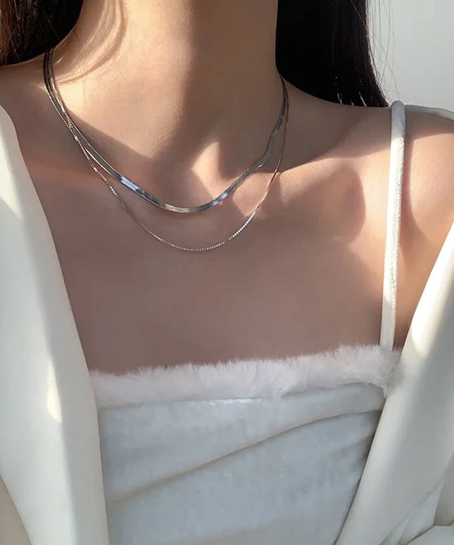 2026 Double Layer Snake Clavicle Chain Necklace
