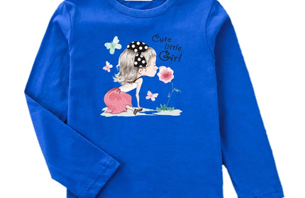 Girls Cartoon Autumn Long Sleeve T-Shirt