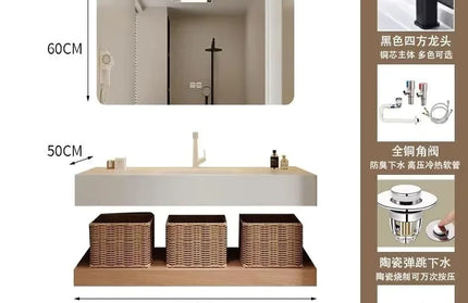 Bathroom Cabinet Slab Hot Bending Integrated Basin
