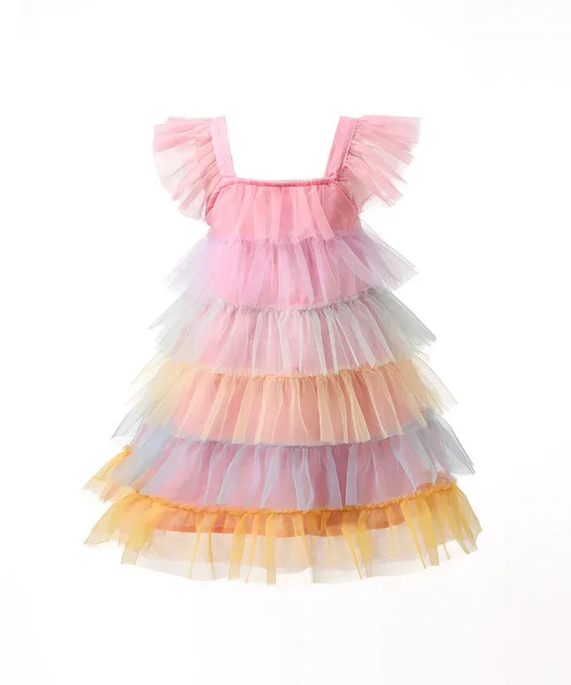 Rainbow Pink Cake multi-layer Gauze
