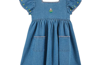 Embroidered Flower Flying Sleeve