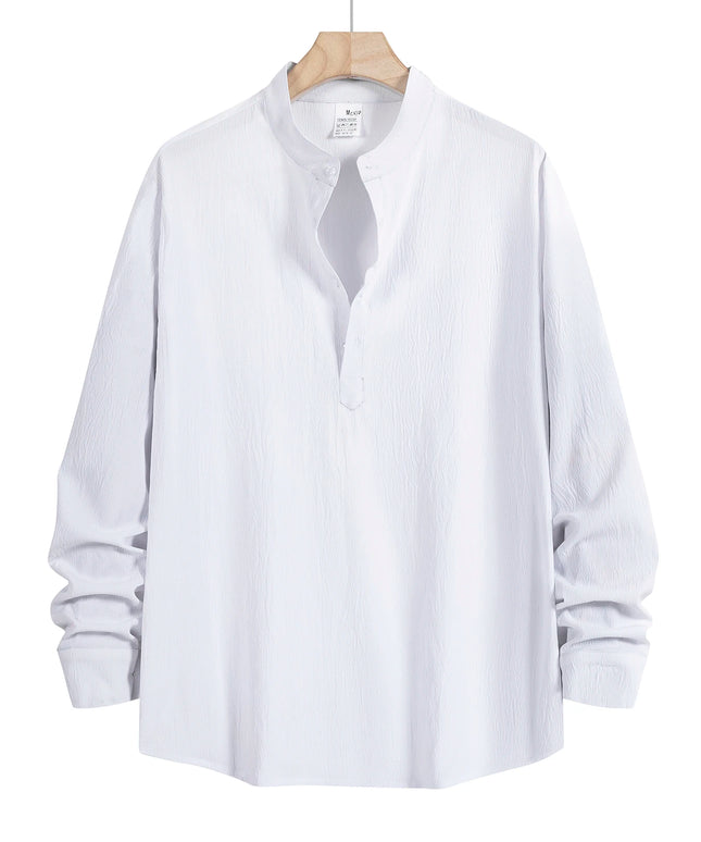 Versatile Stand-Up Collar Shirt