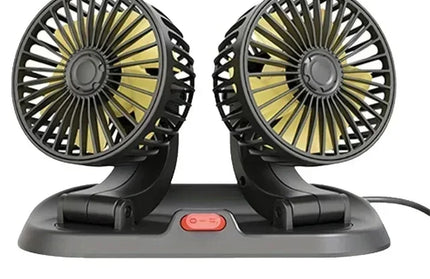 Car Fan 360° Adjustable 3 Head Air Fan Automotive Electric Fan USB/12V/24V Fan 2 Speeds Car Silent Fan For Home Desk Office&Car