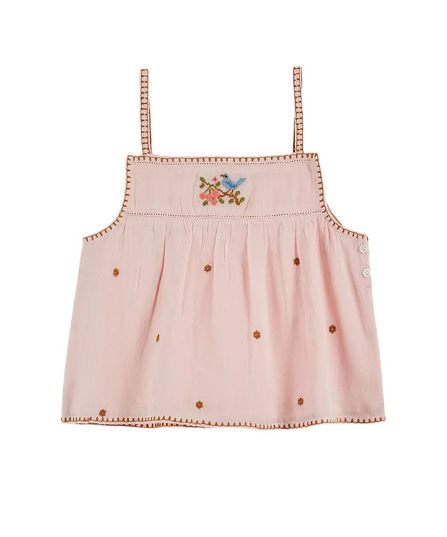 Embroidered Flower Flying Sleeve