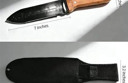 Garden Knife,7" Stainless Steel Blade, Wooden Handle