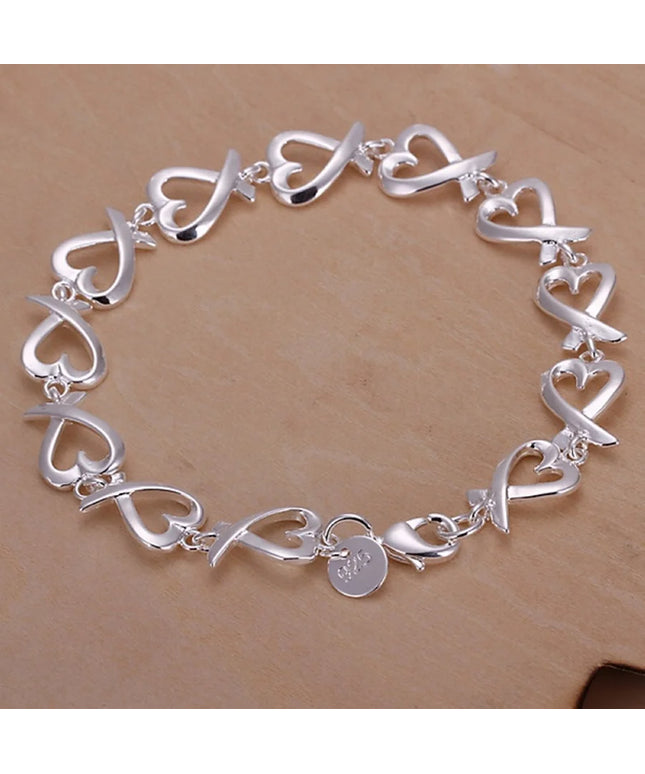 925 Sterling Silver Bracelets Cute Noble