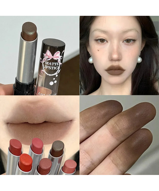 Cement Gray Brown Low Gloss Lipstick