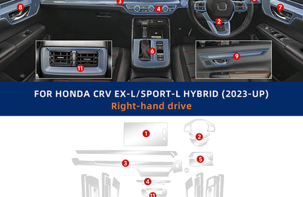 For Honda Interior Anti-scratch Protector Film
